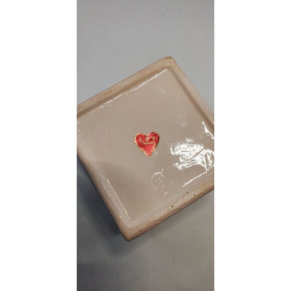 Vintage Mid-Century Baby Nursery Square Planters Ceramic Nursery Decor - Picture 4 of 6